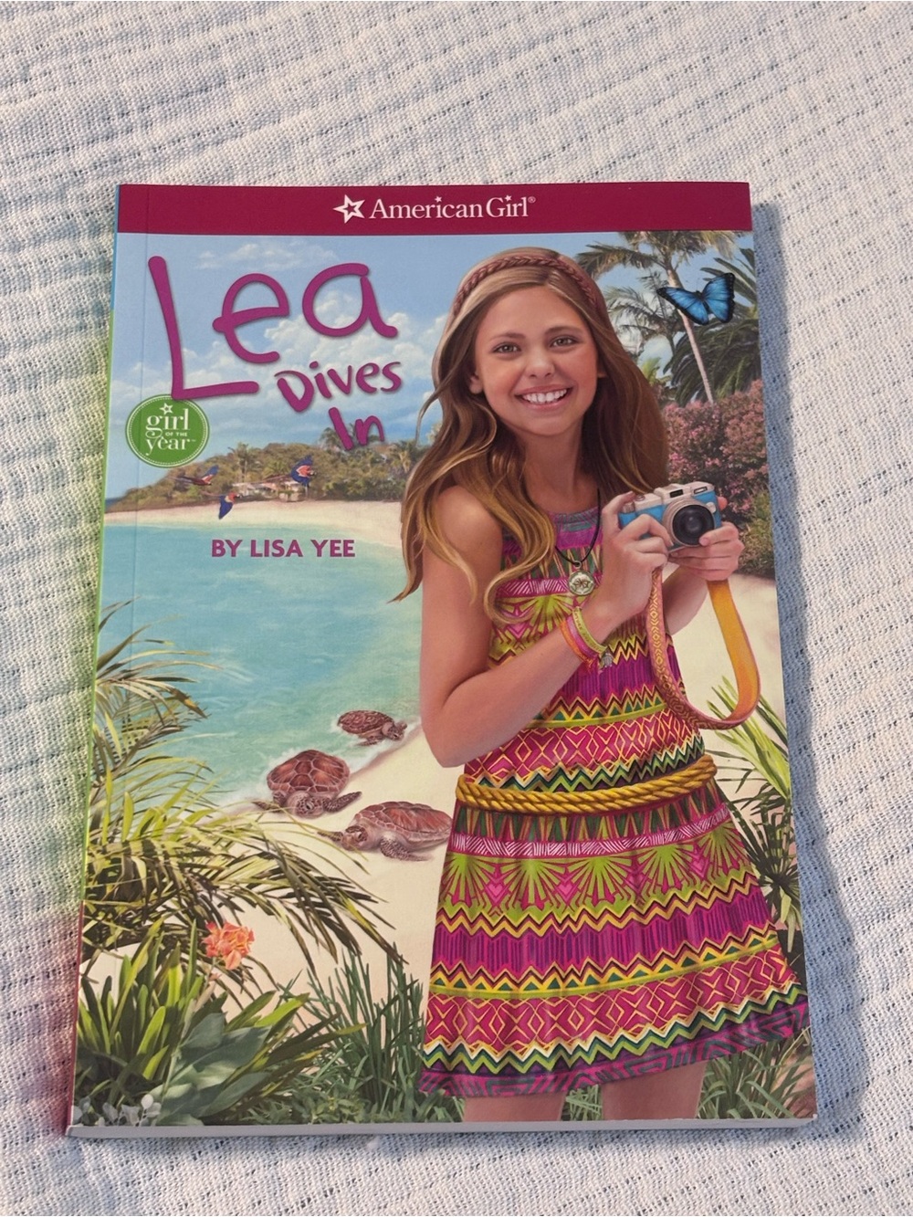 American Girl Lea Dives In — Pink & Green Tropical Cover